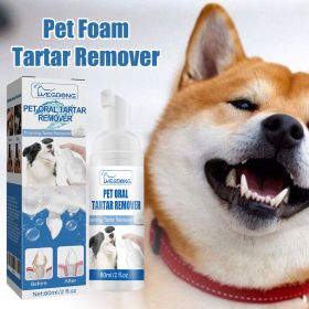 Pet Oral Foam Cleansing Spray 60ml, Daily Teeth Care Foam for Dogs & Cats, Gentle Tartar & Stain Reducing Oral Foam, Fresh Breath Pet Mouth Care