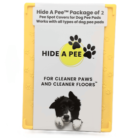 Hide A Pee Pee Spot Covers for Dog Pee Pads | Mellow Yellow Paw Prints X & O Package of 2 Starter Kit