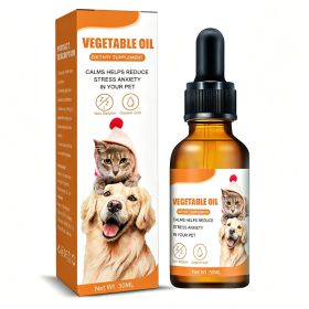 Pet Calming Hemp Oil For Dogs & Cats, Natural Anxiety Relief Supplement, Improve Appetite & Support Pet Health, 30ml (Option: 1box)